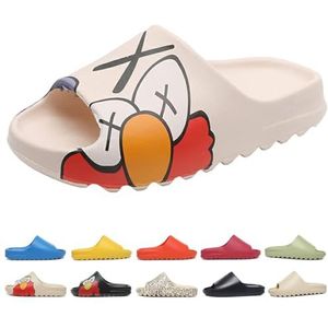 AIMENJOY Slippers voor dames en heren, antislip, sneldrogende doucheslippers, ultrazachte, dikke zool, huiskussen-slippers voor binnen en buiten