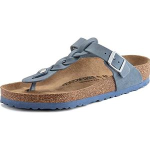 Birkenstock Womens Gizeh Braided Dusty Blue Oiled Leather 41 R EU
