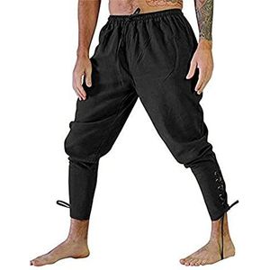 Heren Renaissance Broek Mannen Enkelbandje Cosplay Viking Broek Middeleeuwse Stage Performance Kostuum