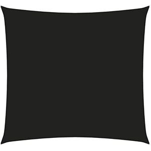Gecheer Zonnezeil van Oxford-stof, vierkant, 2 x 2 m, zwart, zonnezeil, zonnezeil, buitenzeil, zonnezeil, waterdicht, schaduwzeil, uv-bescherming