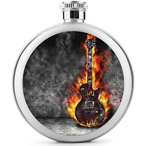 The Burning Gitaar Heupfles 5oz Lekvrije Drank Fles Roestvrij Staal Wijnfles voor Bruiloft Party Geschenken