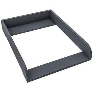 REGALIK Aankleedopzetstuk voor Hemnes 500 IKEA 72cm x 50cm - Afneembaar aankleedtafelopzetstuk voor commode in grafiet - Afgesloten met ABS materiaal 2 mm met afgeronde frontplaten