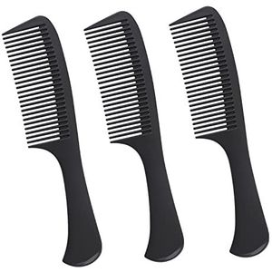 Brede tandenkam, grote ontwarrende kam stylingkam haarborstel voor styling en professionele haarverzorging, geschikt voor krullend lang nat haar, vermindert haaruitval en roos en hoofdpijn (3 stuks)
