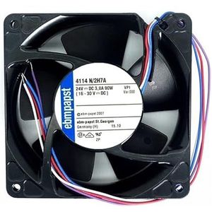 LMNCBVYA - 9500RPM, 290.4CFM, Ideal for Chassis, CPU, and Power Papst 4114 N/2H7A 12038 24V 3.8A High-Performance Aluminum Frame Fan