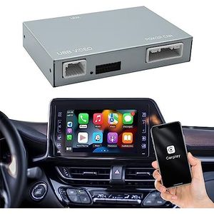 CARabc Draadloze Carplay Android Auto Adapter voor Toyota met Entune2.0 2014-2019, past op Tundra/Highlander/RAV4/Tacoma/Camry/Corolla/Avalon/Prius/CH-R/Sienna