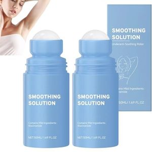 Smoothing Solution Ingegroeide Haarbehandeling, Na het Scheren Verzachtend Roll-On Serum voor Oksels, Reinigt Zachtjes Oksels Hydraterend en Verzachtend Huidserum (2pcs)