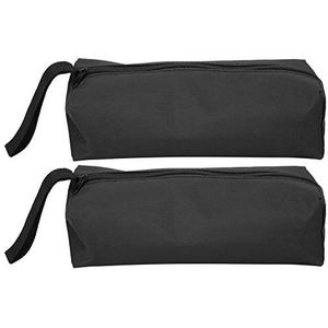 2 STUKS Kleine Draagbare Gereedschapstas Tool Can-vas Opbergtas Multifunctionele Clip-on Rits Gereedschapstas Multifunctionele Opslag organizer Rits Zak(Zwart)