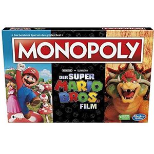 Hasbro Gaming Monopoly Super Mario Bros. Film Edition, bordspel voor kinderen, bevat Bowser speelfiguur
