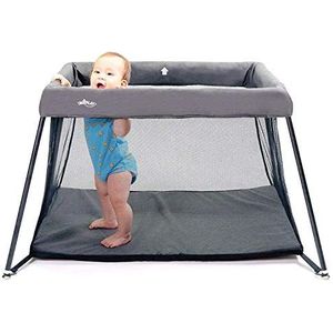 UNiPLAY Pack N' Play draagbare speeltuin, lichtgewicht babybox, reiswieg met comfortabele matras en ademende mesh-wiegvoering voor baby's en peuters (23,6 x 45,3 x 31,5 inch)