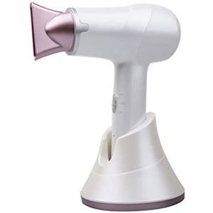 Haardroger, Draagbare reisföhn, draadloze föhn met warme/koude lucht, snel oplaadbare batterij(White)