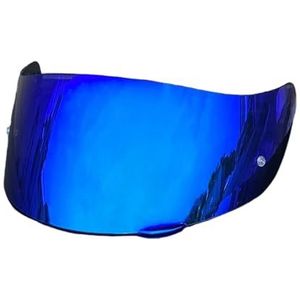 Motorhelm vizier lens, Helmvizier, K1 gezichtsscherm vizierbasis for AGV K1 K1S K3SV K5 K5S Helm vizier windscherm (basis, één maat)(Revo Deep Blue-day Use Only,One Size)