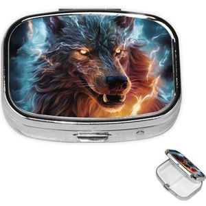 Pil Case Rechthoek 3 Compartiment Pillendoos Ronde Pil Organiseer Metalen Waterdichte Geneeskunde Organizer Doos voor Reizen Kleine Pillen Container Draagbaar voor Supplementen