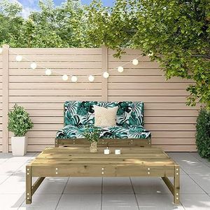 AUUIJKJF Tuinmeubilair 2 Stuk Tuin Lounge Set Geïmpregneerd Hout Pine Meubels