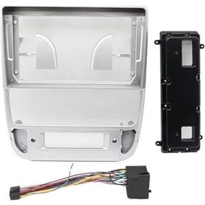 9 Inch Autoradio Fascia Frame Paneel Dashboard Kit Installatie Fascia Console Audio Bezel Gps Adapter Voor Peugeot 406 1995-2005 Interieuraccessoires(Silver frame cable)