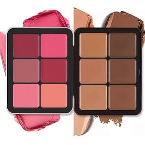 12 Colors Carla's Secret Concealer Palette, Cream Concealer Foundation Palette, Waterproof, Long-Wearing Full Coverage for Flawless Skin, Makeup Blush for All Skin Types (A)