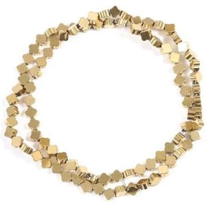 Natuursteen Hematiet Kraal Goud Kleur Plated Hematiet Spacer Losse Kralen voor Sieraden Maken Diy Charms Armbanden-05