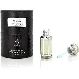 Ayat Perfume Tahara muskus, 12 ml, 100% olie, muskus, Tahira, intiem zonder alcohol, Arabische halal geurolie voor dames en heren, geurolie voor reiniging in dikke en romige textuur