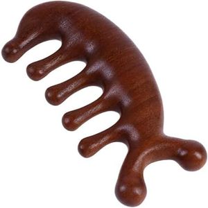 Houten kam, houten met brede tanden, for krullen, 11 cm Chinese stijl massagekam Sandelhout vijf