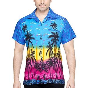 CLUB CUBANA Slim Fit Klassiek Hawaiiaans Overhemd Met Korte Mouwen En Casual Bloemen Voor Heren L
