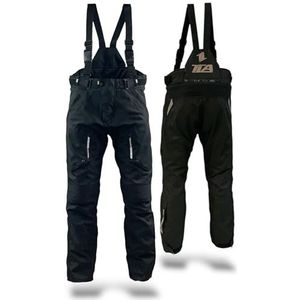 TLA EXPLORA Light Motorbroek met CE-geteste protectoren klasse A, afneembare waterdichte voering, maten tot 7XL, heren en dames, motorbroek, Enduro Tourisme, Adventure overgangsperiode, zomer, Zwart