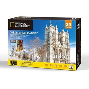 University Games 7685 National Geographic Westminster Abbey 3D Puzzle, Multicolored