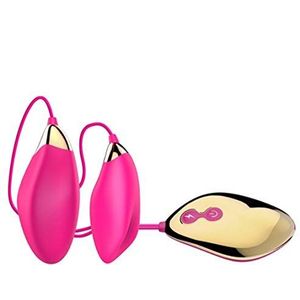 YABAISHI Sex VOBrator enkele en dubbele Jumping Egg Vibrator Breast Vagina Massage Silicone opladen Waterproof Female Stimulatie Sexy Toys (Color : Double jump egg)