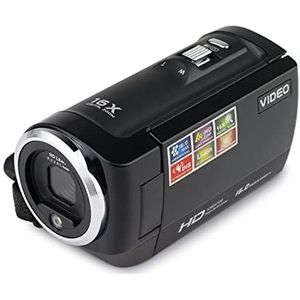 Videocamera, Camcorder Video Camera HD Video Camera 2.7 Inch LCD Screen 16x Zoom Digital Anti-shake Mini Camcorder Camara Digital Professional(With 8GB SD Card,Nero)