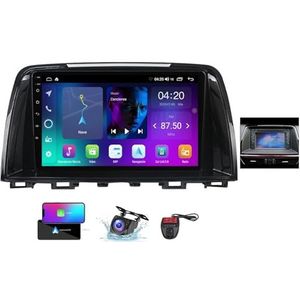9 Inch Touchscreen Dubbel DIN Autoradio Compatibel met Mazda 6 Atenza 3 GJ 2012-2015 met Carplay/Android Auto FM RDS DAB+ Autoradio WiFi 4G Carplay Android Auto Bluetooth 5.0 DSP(B,NF-2)