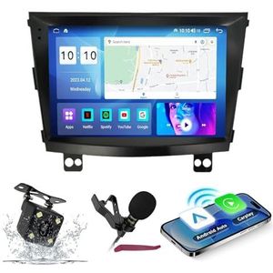 Android 14 Auto Stereo Navi voor Ssangyong Tivolan (2014-2017) 9 ""QLED-scherm Autoradio met draadloze carplay Android Auto GPS-navigatie met Bluetooth 5.0 HIFI FM 5G-WiFi SWC RDS MIC,M200s