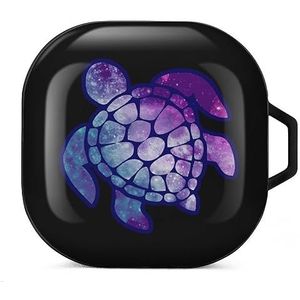 Sterrenhemel zeeschildpad oortelefoon hoesje compatibel met Galaxy Buds/Buds Pro schokbestendig hoofdtelefoon hoesje zwart stijl