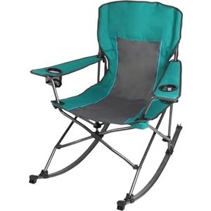 Opvouwbare Comfort Camping Schommelstoel, Groen, 300 lbs Capaciteit, Volwassen stoel camping opvouwbare stoel
