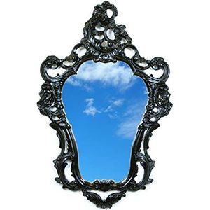Idea Casa Miroir noir miroir noir style baroque Luigi XVI FIN Vintage 75 x 49 cm