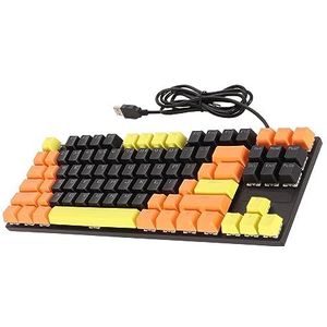 Mechanisch Gamingtoetsenbord, 87 Toetsen, Bedraad Mechanisch Toetsenbord, Dynamische Verkeerslichten voor Thuis