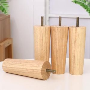 Meubels en benen Set van 4 meubelpoten hout, massief hout conische bankpoten vervangende kastpoten salontafel steunpoten for kast bank kledingkast nachtkastje (18 cm (7 in (Size : 30cm(11.8in))