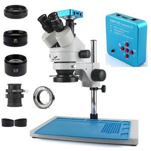 PCB Solderen Reparatie Lab Industriële 3.5-90X Simul-focal Trinoculaire Stereo Microscoop 4K 48MP 55MP USB Digitale VGA HDMI Camera(4K 55mp)