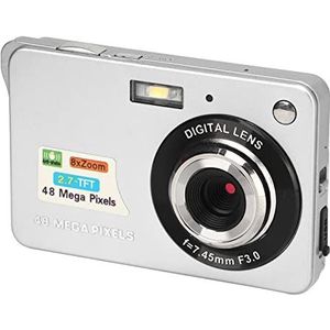 Digitale Camera 4K Vloggen Camera 2.7inch Lcd-scherm 8x Zoom Anti Shake Vloggen Camera CMOS 5MP Processor (Zilver)