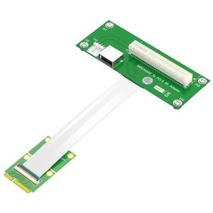JMT 2,5 Gpbs Mini PCI-E naar PCI-E Express X4/X8+USB Riser Card met High Speed FPC-kabel met magnetische pad (X8 verticaal)