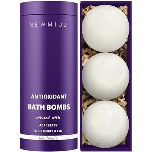 Natuurlijke Bath Bombs Skin Voedende Detox & Moisturizing - Antioxidant Acai Blueberry Luxury Fizing Spa Bubble Bath Gift Set Voor Gevoelige Huid - Stress Relief Ontspanning Gift - Verjaardag Kerstmis