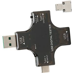 LCD-scherm USB C-spanningsstroomtester met Hoge Nauwkeurigheid, Automatische Detectie voor Snel Opladen, Multifunctionele USB-metertester voor IOS Phone X, S10, Tablets, Autoladers