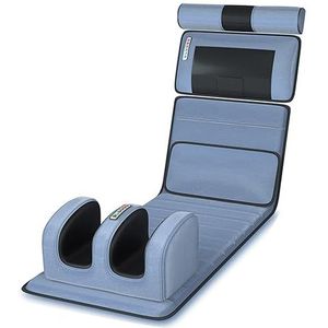 Massagemat Met Warmtekussen, Massagebed For Het Hele Lichaam Met Shiatsu-nekmassagekussen, 10 Trillende Motormassageapparaten, Massageapparaat For Ontspanning Van Nek- En Rugspieren(Grey Flannel)