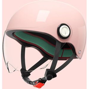 Kinderen Leuke Motor Helm Street Bike Helm DOT/ECE Certificering Kinderaccu Motor Half Helm Jongens en Meisjes Pothelm Scooterhelm Bromfietshelm voor 4 ~ 12 Jaar A,48-54cm