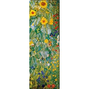 1art1 Gustav Klimt Poster Kunstdruk Op Canvas Cottage Garden With Sunflowers, 1905-06 Muurschildering Print XXL Op Brancard | Afbeelding Affiche 150x50 cm