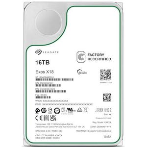 Seagate - Exos X18 - Interne Harde Schijf - 16TB - 3,5 inch - SATA3