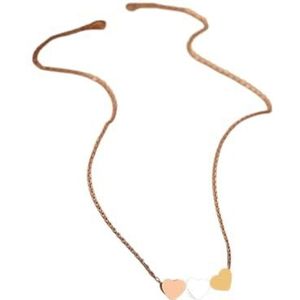 Roestvrij staal lieverd ketting goud zilver metalen hanger ketting mode dames ketting verjaardag (Style : Rose Color)