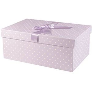 X grote handgemaakte WEDDING JURK BOX (eenvoudige bloemen Lila) 75cm x 50cm x 30 cm