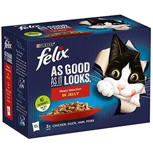 Felix As Good As It Looks Meat Selection Kattenvoer, 12 x 100 g