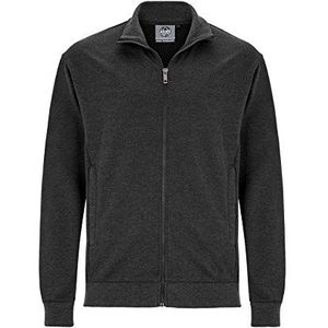 Ahorn Sportswear sweatjack antraciet gemêleerd door grote maten tot 10XL