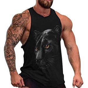Portret van een Panther mannen tank top mouwloos T-shirt pullover gym shirts workout zomer T-shirt