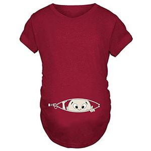 Q.Kim Positie-T-shirts met korte mouwen en een leuk moederschapsmotief en slogan, grappig en schattig cadeau voor zwangere vrouwen