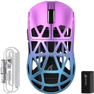 ATTACK SHARK R2PRO 45g SUPERLIGHT muis van magnesiumlegering, PixArt PAW3950-sensor, 42000DPI, 8000Hz draadloze polling-snelheid, 2,3G/BT/bedrade gamingmuis, programmeerbare muizen met opgerolde kabel